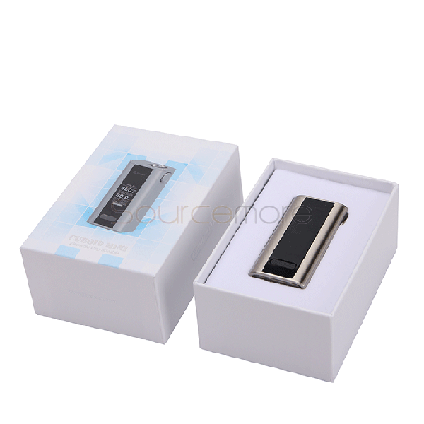 Joyetech Cuboid Mini 80W TC OLED Screen Box Mod with VW/VT/Bypass/TCR Mode and Upgradable Firmware Function-Silver