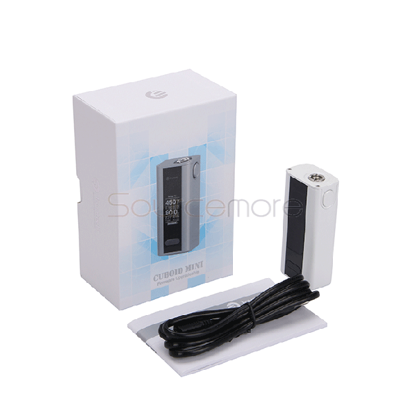 Joyetech Cuboid Mini 80W TC OLED Screen Box Mod with VW/VT/Bypass/TCR Mode and Upgradable Firmware Function-White
