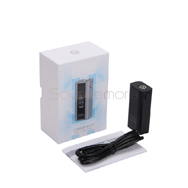 Joyetech Cuboid Mini 80W TC OLED Screen Box Mod with VW/VT/Bypass/TCR Mode and Upgradable Firmware Function-Black