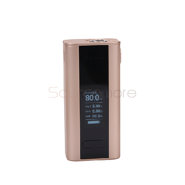 Joyetech Cuboid Mini 80W TC OLED Screen Box Mod with VW/VT/Bypass/TCR Mode and Upgradable Firmware Function-Gold