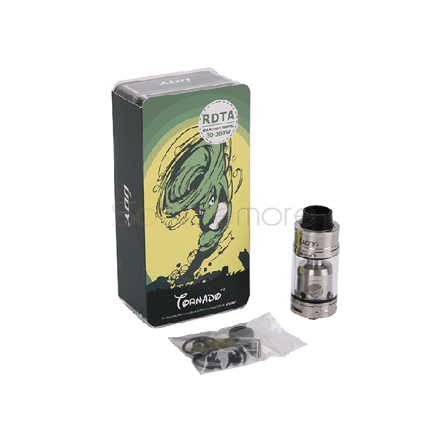 IJOY Tornado 300W Capable Two Post RDTA 5ml Tank with 17.8mm Two Post Build Deck-Silver