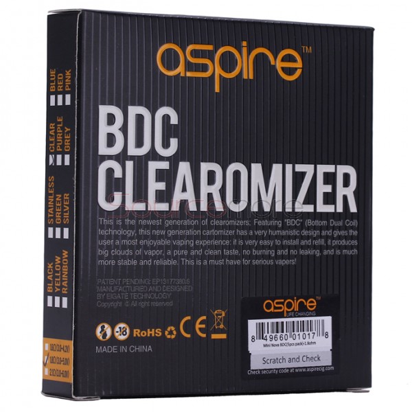 Aspire Mini Vivi Nova BVC Clearomizer - Red