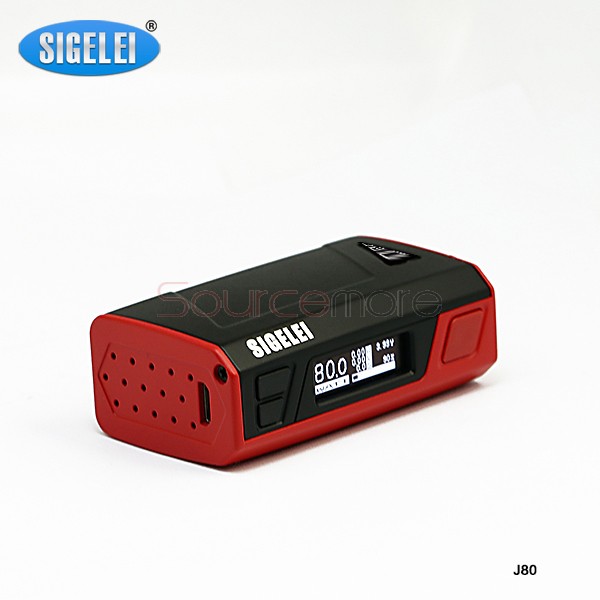 Sigelei J80 Temperature Control Mod Powered by Internal 2000mAh Polymer Battery- Black