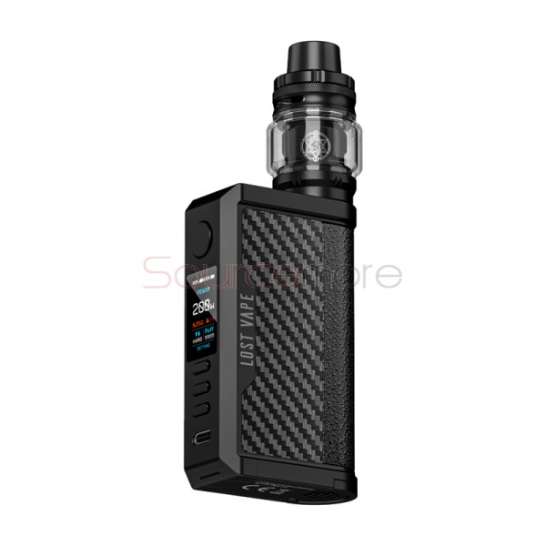 Lost Vape Centaurus Q200 Kit with Centaurus Sub Ohm Tank Black Carbon Fiber