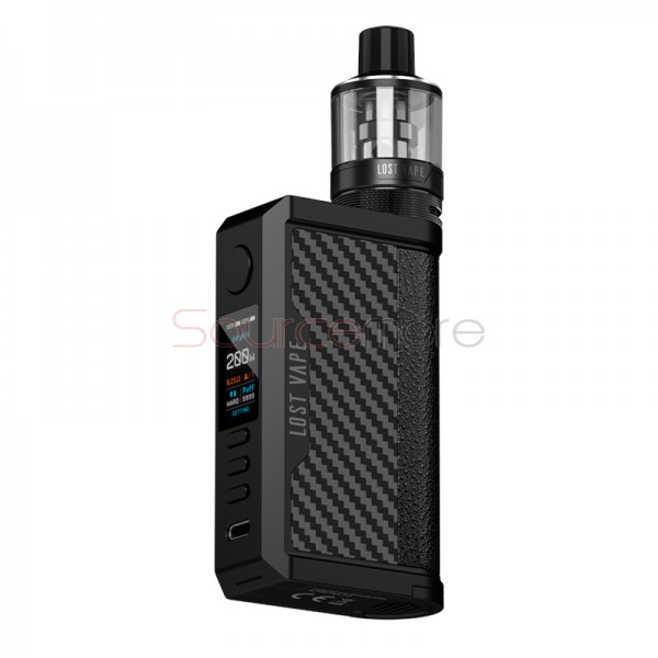 Lost Vape Centaurus Q200 Kit with UB Max Pod Tank Black Carbon Fiber