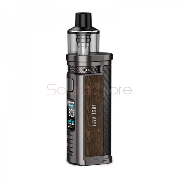 Lost Vape Centaurus Q80 Pod Mod Kit Gunmetal Teak Wood