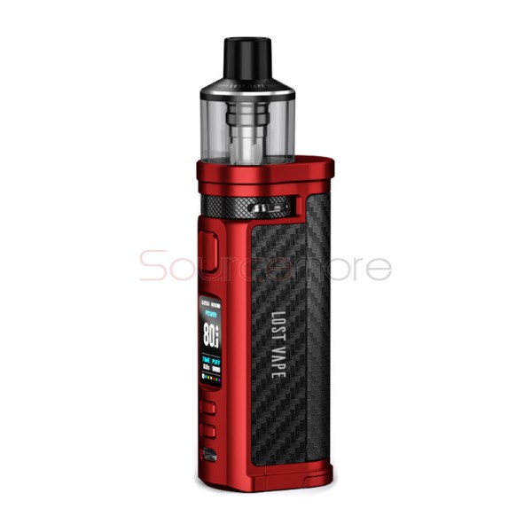 Lost Vape Centaurus Q80 Pod Mod Kit Matt Red Carbon Fiber