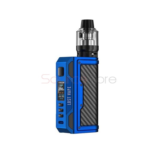 Lost Vape Thelema Quest 200W Kit Matte Blue Carbon Fiber