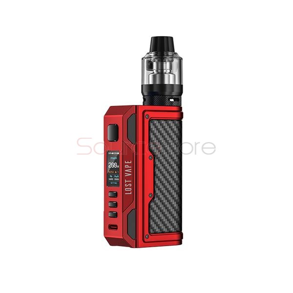 Lost Vape Thelema Quest 200W Kit Matte Red Carbon Fiber