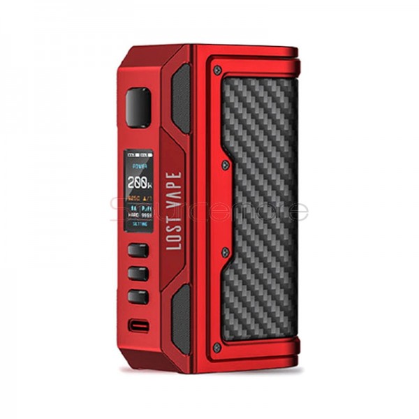 Lostvape Thelema Quest 200W Mod Matte Red Carbon Fiber