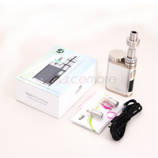 Eleaf iStick Pico Mega Kit 4.0ml Melo 3 Atomizer and TC 80W iStick Pico Mega Mod- Silver