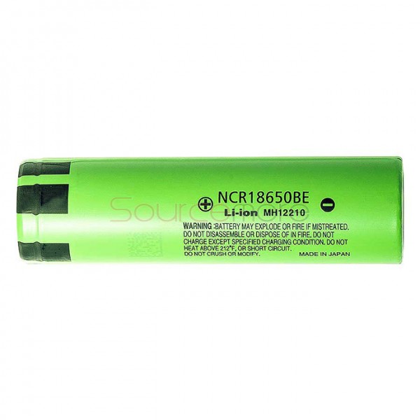 2pcs Panasonic NCR18650BE Flat Top 3.7V Rechargeable 3200mAh 18650 Li-ion Batteries
