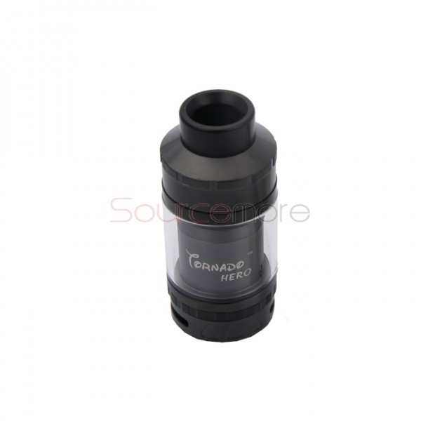 IJOY Tornado Hero Two Post Build Deck RTA/Sub Ohm Tank with 5.2ml Capacity-Black