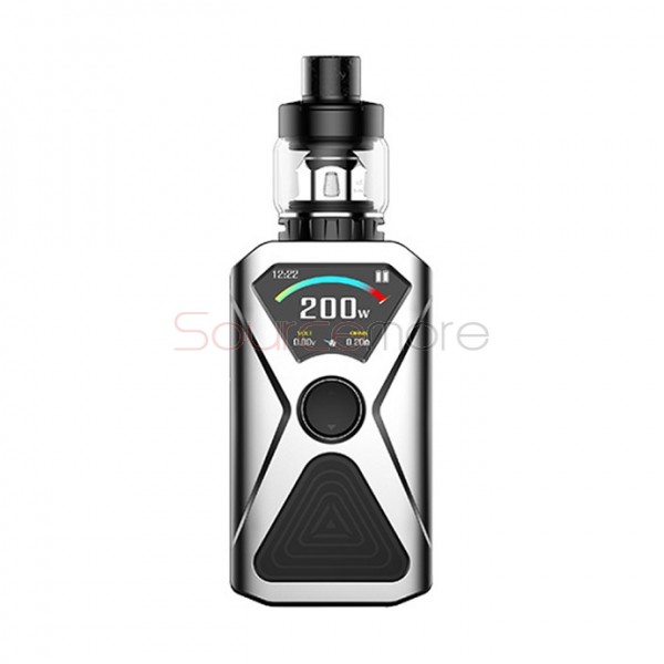 Kanger XLUM 200W Starter Kit Powered by Dual 18650 Cells - Silver Black