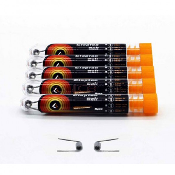 Geek Vape  Prebuilt Clapton Replacement Coil Kanthal A1 Wire 26AWG + 32AWG with 7 Circles 5pcs- 1.0 ohm 