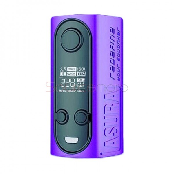 Hugo Vapor Asura 228W 2-in-1 Squonk Box Mod - Purple