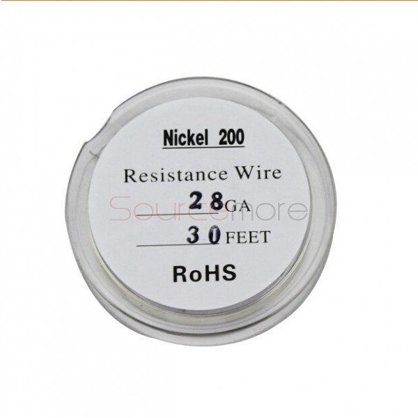 Pure Nickel Ni200 Resistance Wire for Rebuildable Atomizers 28GA 30 Feet for Temperature Control Device