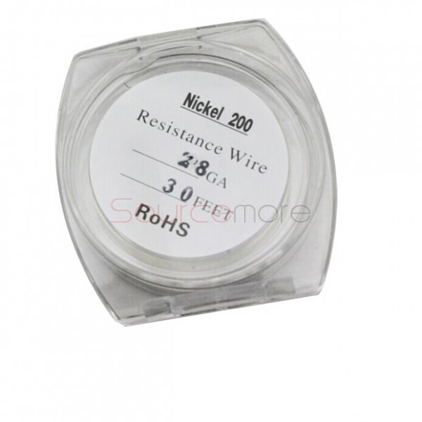 Pure Nickel Ni200 Resistance Wire for Rebuildable Atomizers 28GA 30 Feet for Temperature Control Device