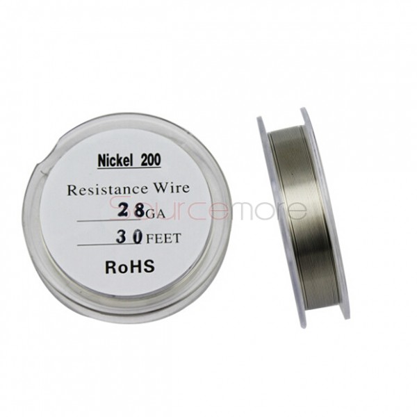 Pure Nickel Ni200 Resistance Wire for Rebuildable Atomizers 28GA 30 Feet for Temperature Control Device