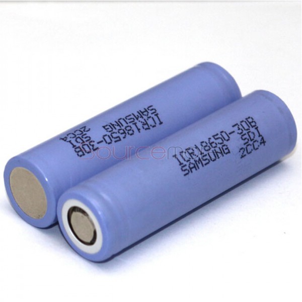 2PCS Samsung ICR 30A 18650 3.7V 3000mAh Li-ion Flat Top Batteries with PCB Protection