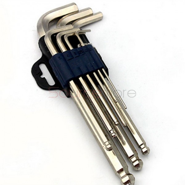 Multi-function 17cm Allen Key 1.5mm-10mm  Diameters Tools (9pcs)