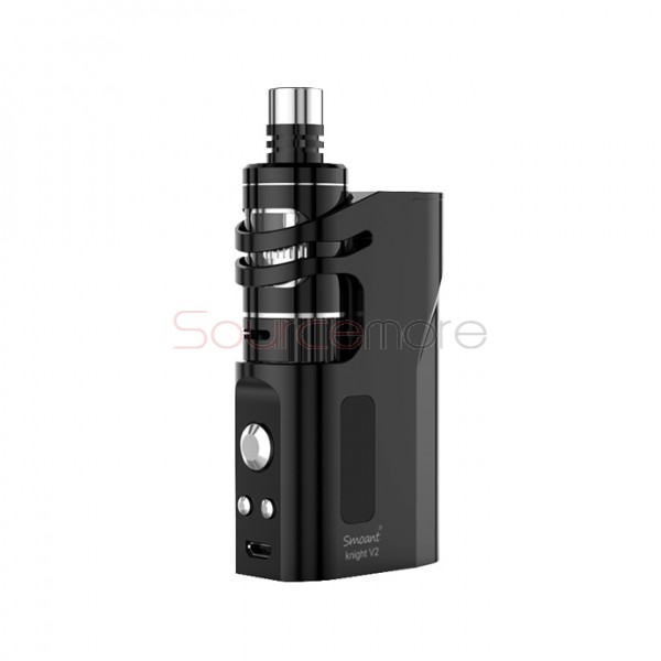 Smoant Knight V2 TC Starter Kit Powered by Single 18650 Battery 80W Adjustable Airflow Control and Talos V1 4.5ml Sub Ohm Tank-Black