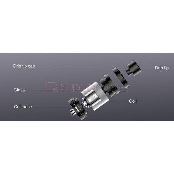 Kanger Vola Sub Ohm Tank with 2.0ml Capacity and Bottom Airflow Control-Red