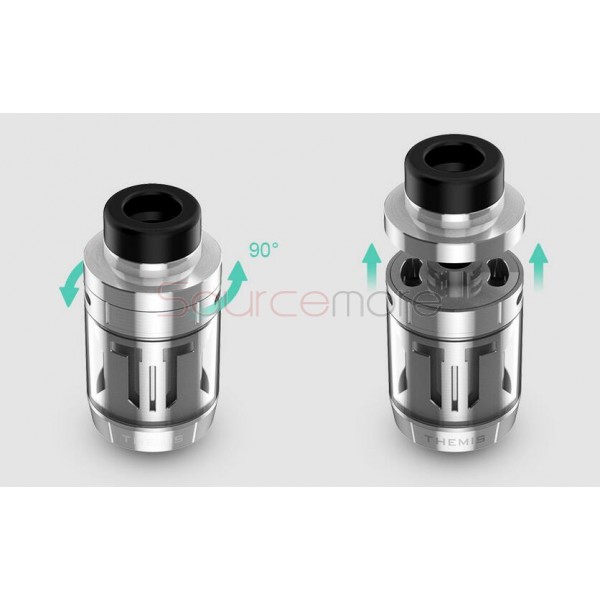 Digiflavor Themis RTA with 5ml Capacity Support Single&Dual Coil Build-Black