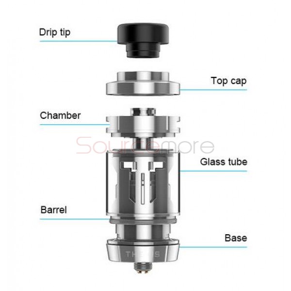 Digiflavor Themis RTA with 5ml Capacity Support Single&Dual Coil Build-Black