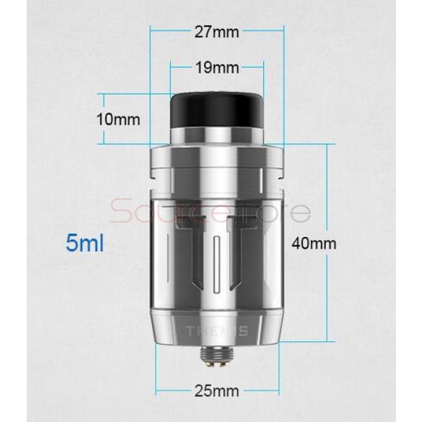Digiflavor Themis RTA with 5ml Capacity Support Single&Dual Coil Build-Black