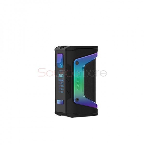 Fæstning I navnet udsættelse GeekVape Aegis Legend 200W Box Mod Powered by Dual 18650 Cell - Rainbow Trim