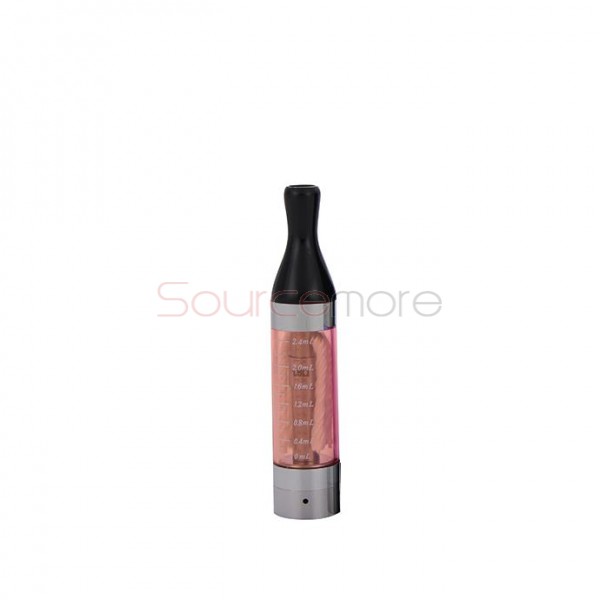 5pcs Kanger T2 Clearomizer 2.4ml eGo Thread Replaceable Coil Head-Red