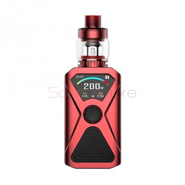 Kanger XLUM 200W Starter Kit Powered by Dual 18650 Cells - Red