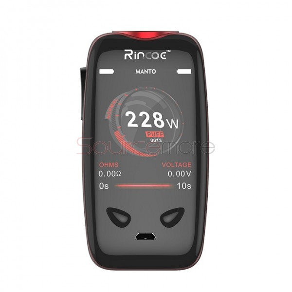 Rincoe Manto 228W TC Box Mod - Red