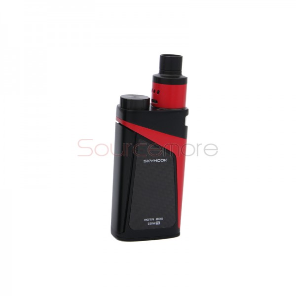 Smok Skyhook RDTA Box All-in-One Kit with 220W Skyhook Mod and 9ml Built-in RDTA Tank- Black&Red