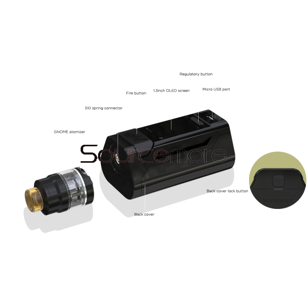 Wismec Reuleaux RX2 21700 Kit with GNOME Atomizer