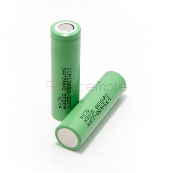 2PCS Samsung ICR 22FM 18650 3.7V 2200mAh Li-ion Flat Top Batteries