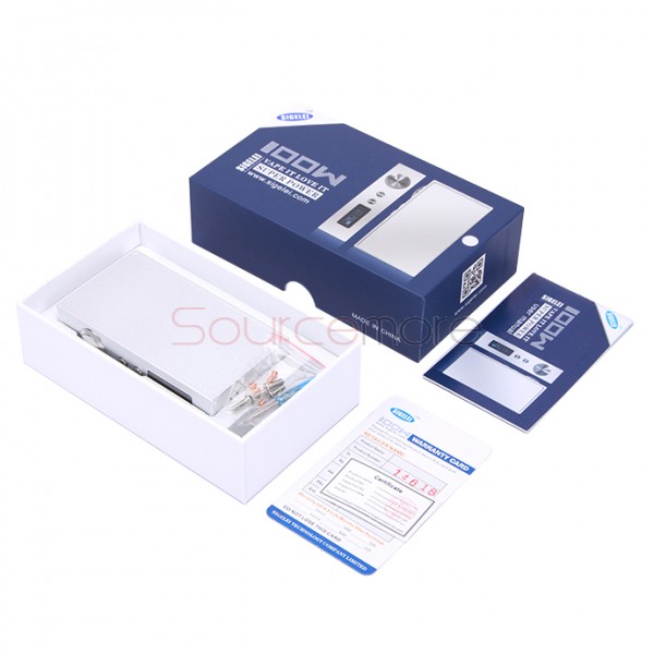 Sigelei 100W Variable Voltage / Variable Wattage  Box Mod - silver