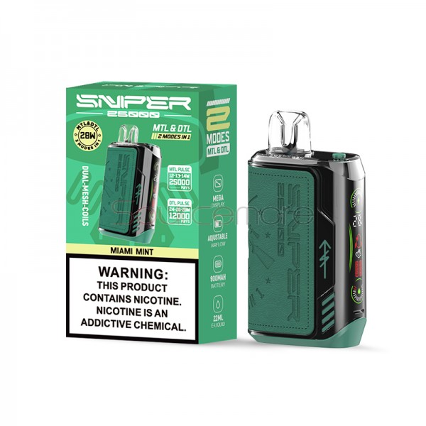 Vapmod Sniper 25000 Disposable Vape Kit Miami Mint