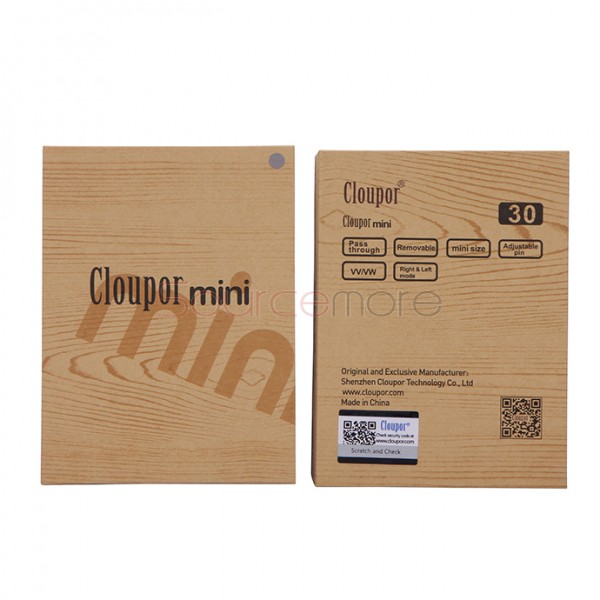 Cloupor Mini 30W Variable Voltage and Wattage Box Mod - silver