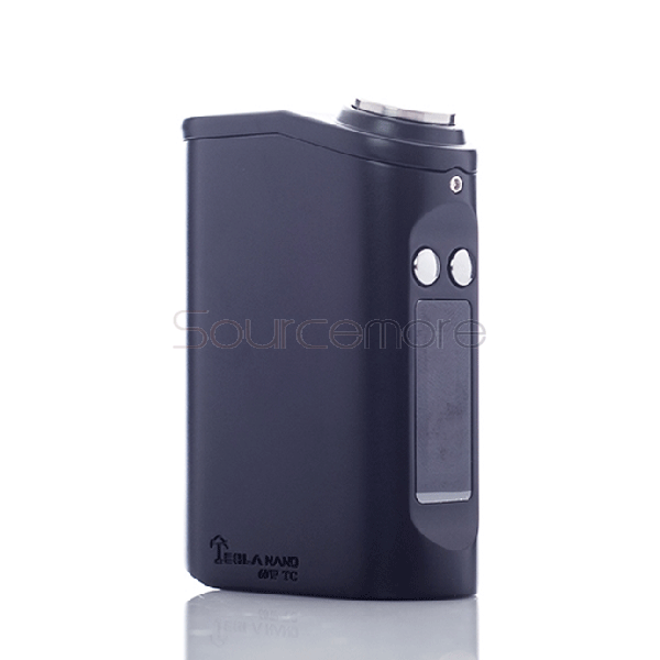 Tesla Nano TC 60W Variable Wattage Mod Support Ni/Ti 3600mah Internal Battery 510 Spring Loaded Connection-Black