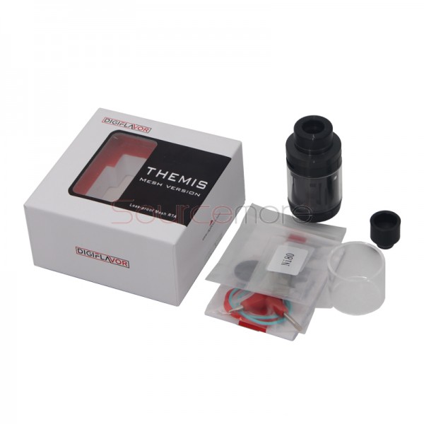 Digiflavor Themis RTA Mesh Version with 5ml Capacity Support Single Coil&Mesh Coil Build-Black