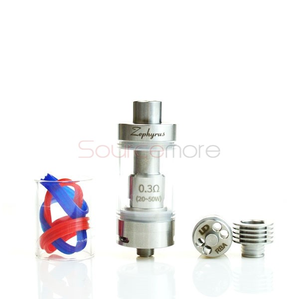 Youde Zephyrus 5.0ml RTA Sub-Ohm Tank Adjustable Airflow Tank-Stainless Steel