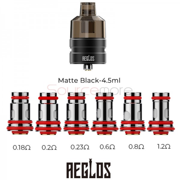 Uwell Aeglos Tank Pod Matte Black With Coil 4.5ml