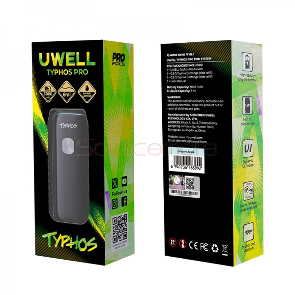 uwell typhus kit pod system Uwell Typhos Pro Pod Kit 3000mAh 45W