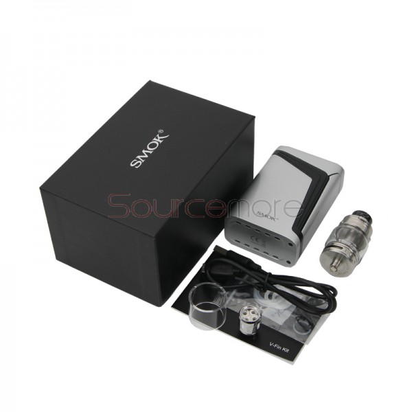 Smok V-FIN Kit with 160W V-FIN Box Mod and 6.0ml TFV12 Big Baby-Silver Black