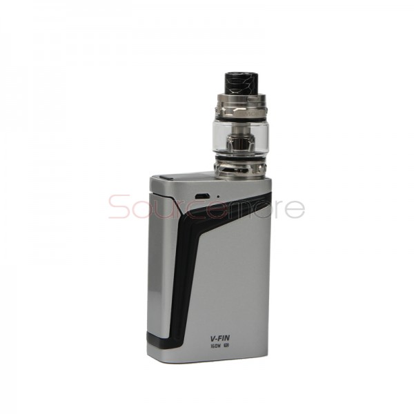 Smok V-FIN Kit with 160W V-FIN Box Mod and 6.0ml TFV12 Big Baby-Silver Black