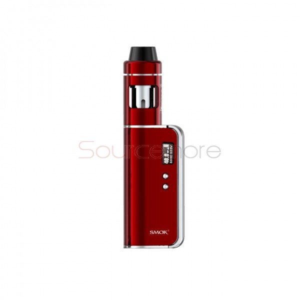 Smok OSUB 40W Kit 2ml 22mm Helmet Mini Tank with 1350mah TC OSUB Mod- Red
