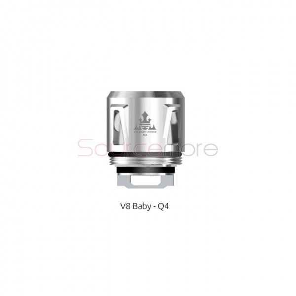 SMOK TFV12 Baby Prince Replacement Coil Head V8 Baby-Q4 Quadruple Coils 5pcs-0.4ohm