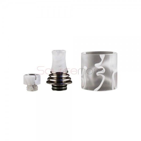 Vapefly Brunhilde MTL RTA Short Drip+Long Drip+Tube White
